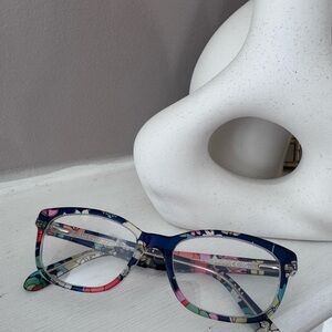 Kate Spade Blue and Pink Patterned Glasses with prescription